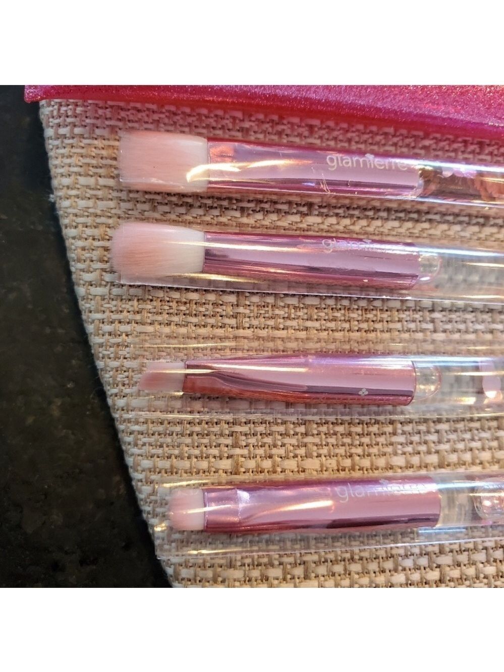 Glamierre Pink Makeup Brush Set of 4 - Picture 7 of 11